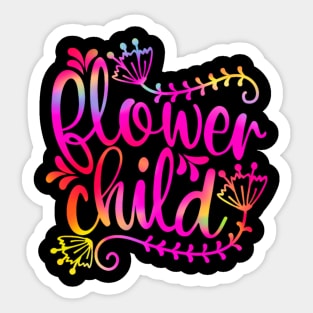 Boho Hippie Flower Child: Hot Pink Holographic Rainbow Quote Sticker